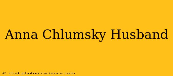 Anna Chlumsky Husband