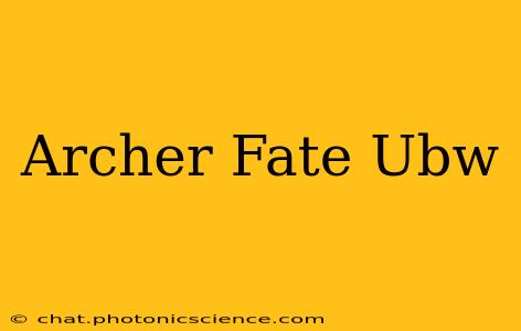 Archer Fate Ubw