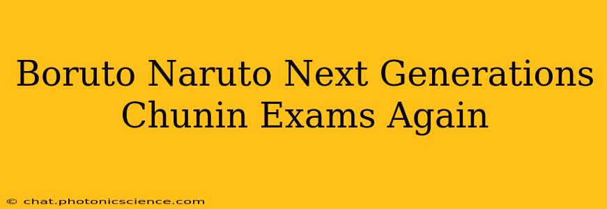 Boruto Naruto Next Generations Chunin Exams Again
