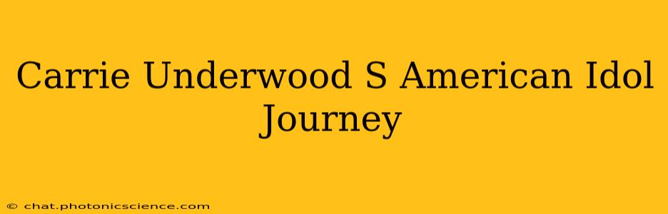 Carrie Underwood S American Idol Journey