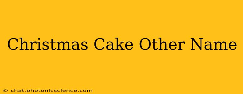 Christmas Cake Other Name