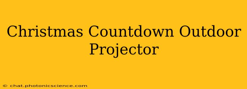 Christmas Countdown Outdoor Projector