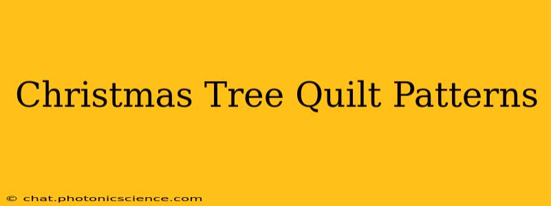 Christmas Tree Quilt Patterns