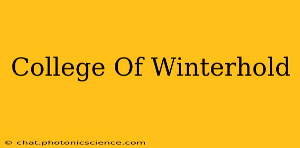 College Of Winterhold