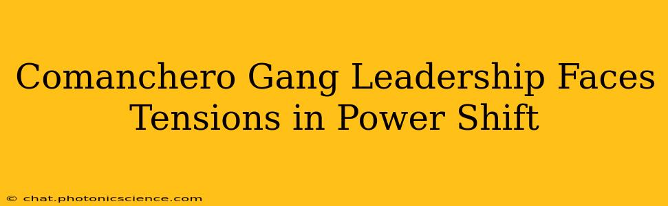 Comanchero Gang Leadership Faces Tensions in Power Shift