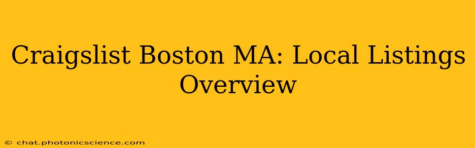 Craigslist Boston MA: Local Listings Overview