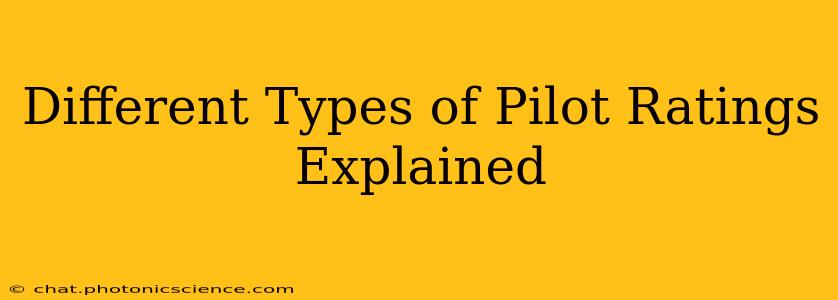 Different Types of Pilot Ratings Explained