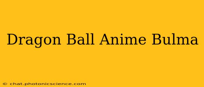Dragon Ball Anime Bulma