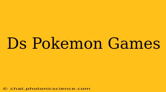 Ds Pokemon Games