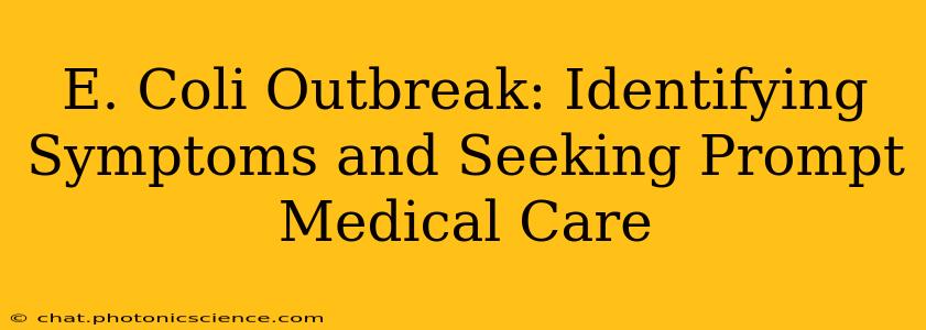 E. Coli Outbreak: Identifying Symptoms and Seeking Prompt Medical Care