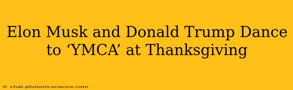 Elon Musk and Donald Trump Dance to ‘YMCA’ at Thanksgiving