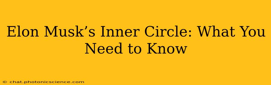Elon Musk’s Inner Circle: What You Need to Know