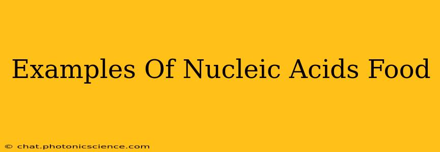 Examples Of Nucleic Acids Food