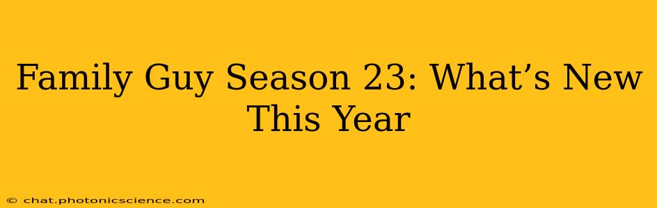 Family Guy Season 23: What’s New This Year