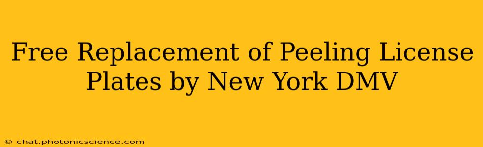 Free Replacement of Peeling License Plates by New York DMV