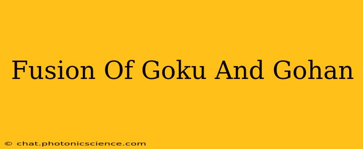 Fusion Of Goku And Gohan