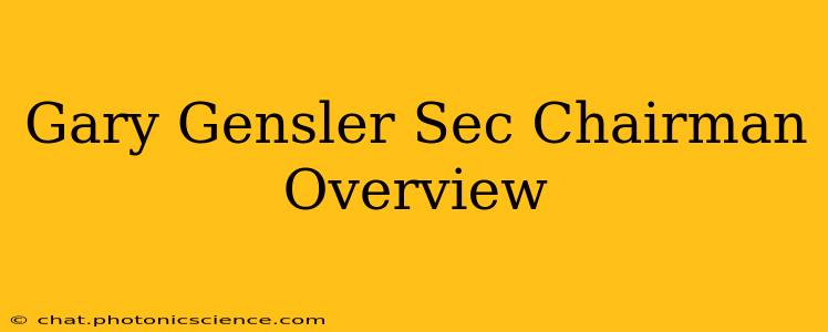 Gary Gensler Sec Chairman Overview