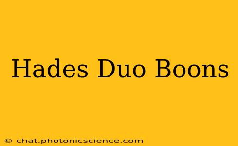 Hades Duo Boons