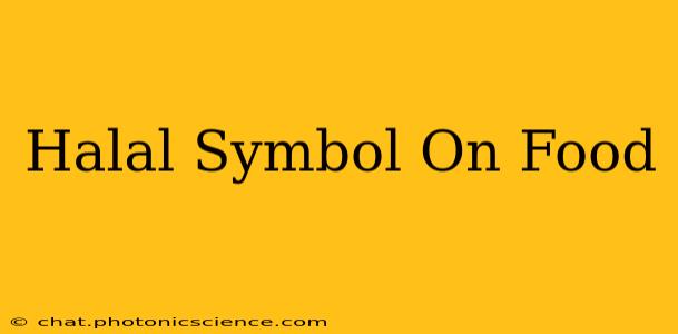 Halal Symbol On Food