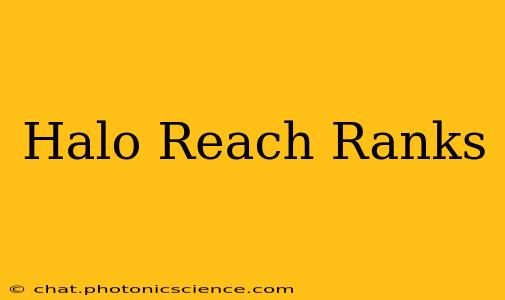 Halo Reach Ranks