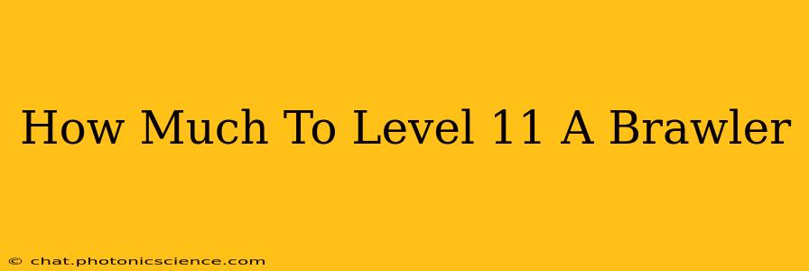 How Much To Level 11 A Brawler