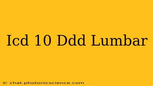Icd 10 Ddd Lumbar