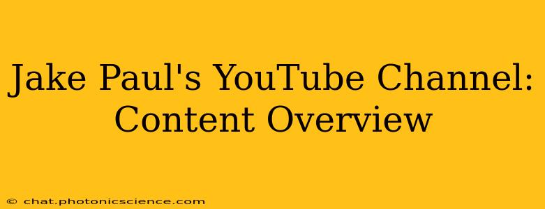Jake Paul's YouTube Channel: Content Overview