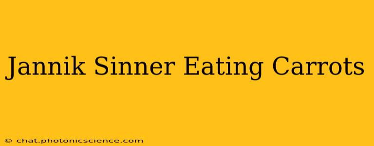 Jannik Sinner Eating Carrots