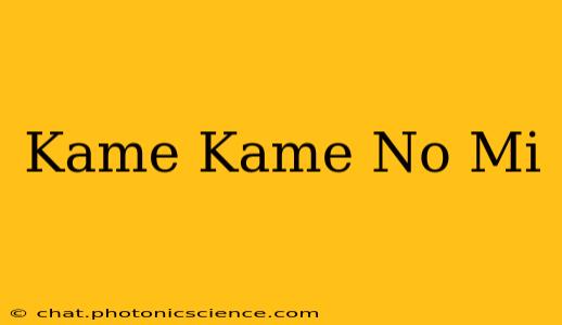 Kame Kame No Mi