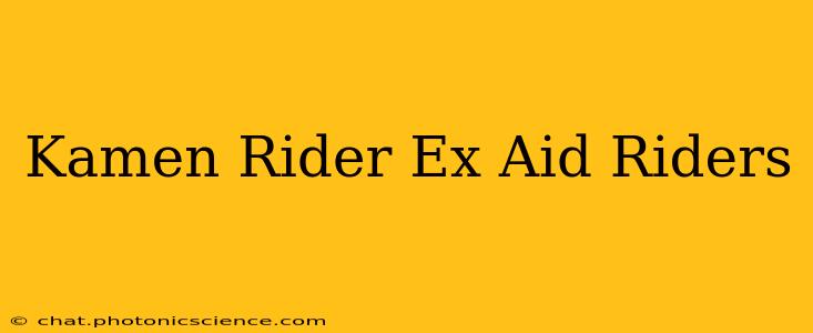 Kamen Rider Ex Aid Riders