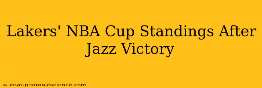 Lakers' NBA Cup Standings After Jazz Victory