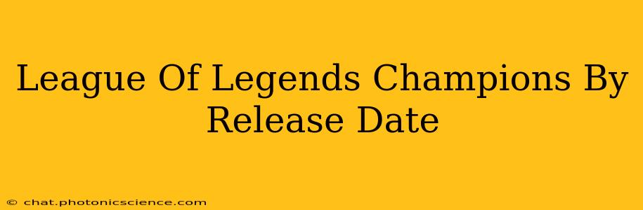 League Of Legends Champions By Release Date