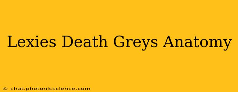 Lexies Death Greys Anatomy