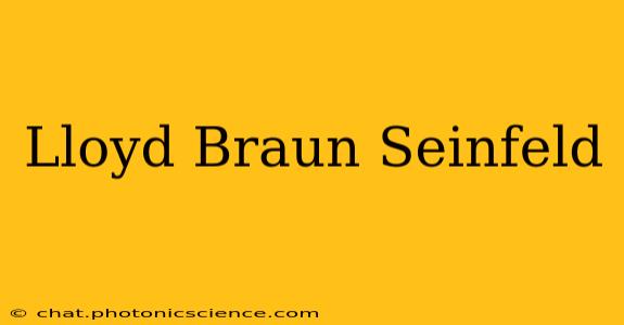 Lloyd Braun Seinfeld