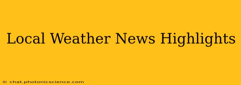 Local Weather News Highlights
