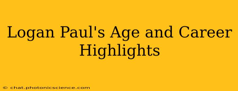Logan Paul's Age and Career Highlights