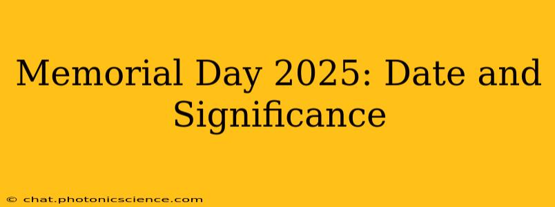Memorial Day 2025: Date and Significance