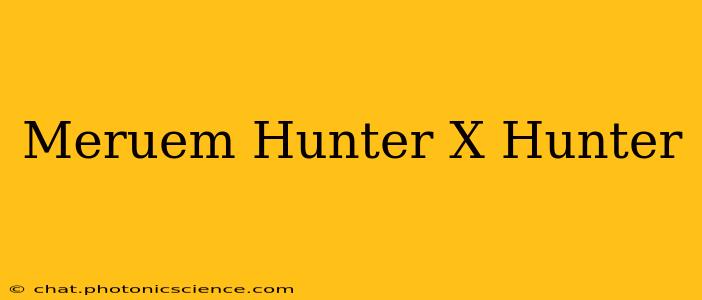 Meruem Hunter X Hunter