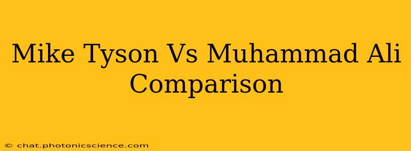 Mike Tyson Vs Muhammad Ali Comparison