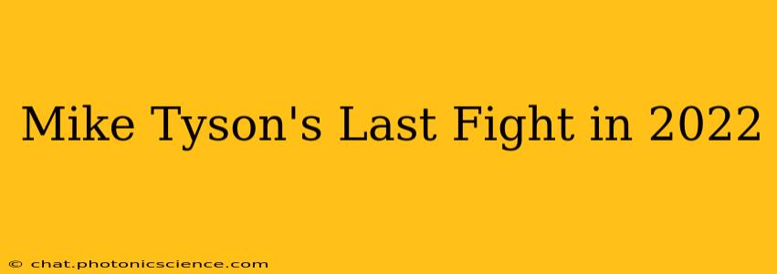 Mike Tyson's Last Fight in 2022