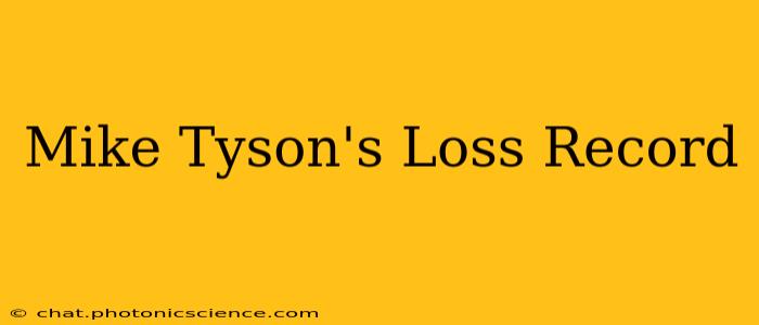 Mike Tyson's Loss Record
