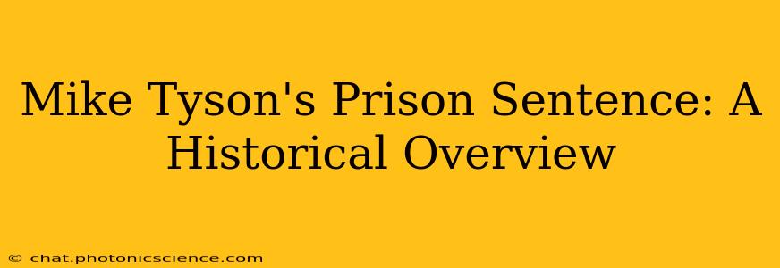 Mike Tyson's Prison Sentence: A Historical Overview