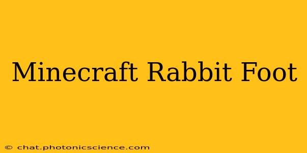 Minecraft Rabbit Foot