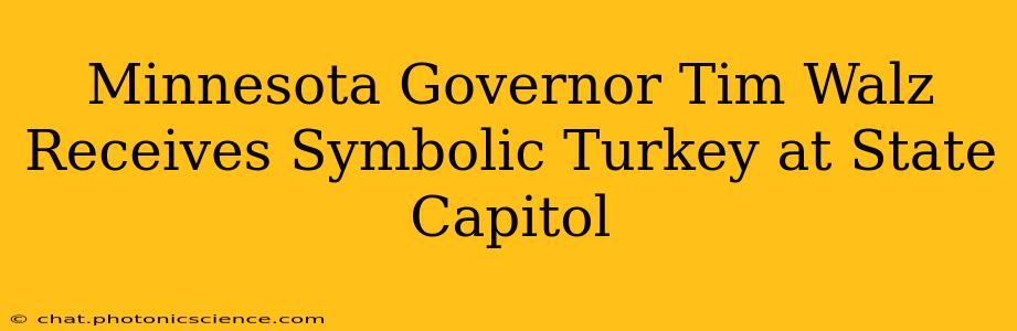 Minnesota Governor Tim Walz Receives Symbolic Turkey at State Capitol