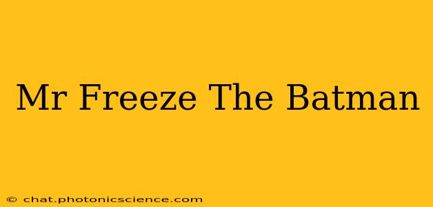 Mr Freeze The Batman