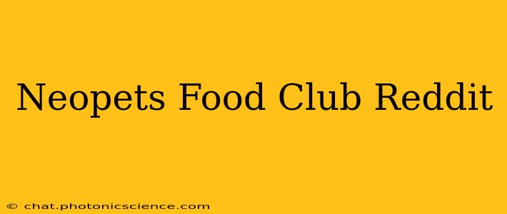 Neopets Food Club Reddit