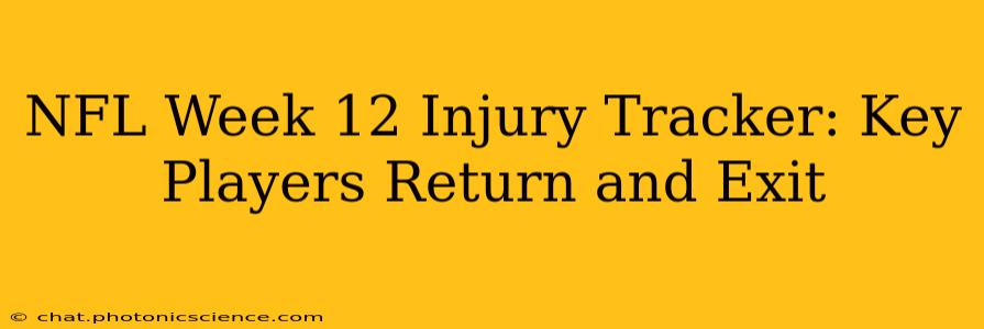 NFL Week 12 Injury Tracker: Key Players Return and Exit
