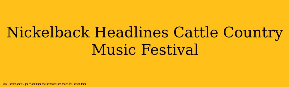 Nickelback Headlines Cattle Country Music Festival