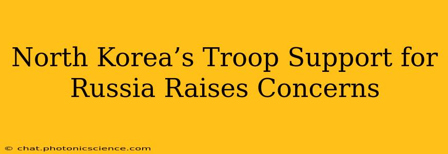North Korea’s Troop Support for Russia Raises Concerns
