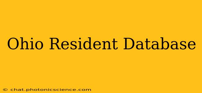 Ohio Resident Database